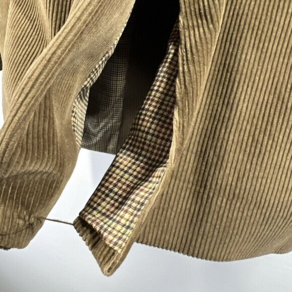 Saddlebred Men's Corduroy Sport Jacket Blazer Size 42R Lined Brown Solid Cotton - Picture 10 of 13